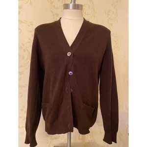 Vintage Lyle & Scott 100% Pure Cashmere Cardigan Sweater